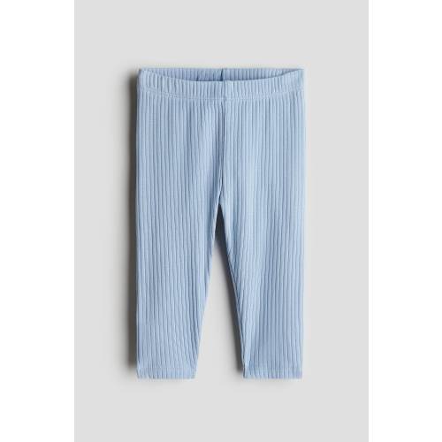 RIBBED COTTON LEGGINGS