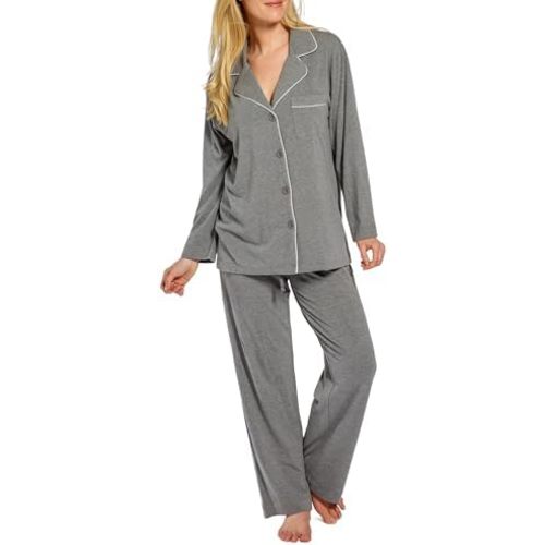 Fishers Finery Women's EcoFabric Full Length Pajama Set; Long Sleeve with Gift Box