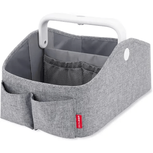 Skip Hop Diaper Caddy Organizer with Touch Sensor Night Light Nursery Style Heather Grey