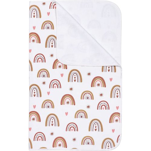 ROCCED Baby Bed Pad Waterproof Washable Reusable 31"x40" Large Toddler Mattress Protector Incontinence Pads Sheet Cover Underpads for Kids Adults and Pets Potty Training Mat-Rainbow