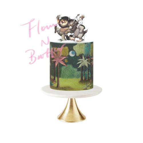 Edible Icing Cake Wrap - Where the wild things are Cake wrap, Forest Cake Wrap