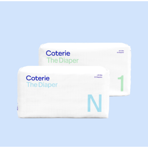Coterie Ultra Soft Diapers, Monthly Supply - Newborn, 186 Count
