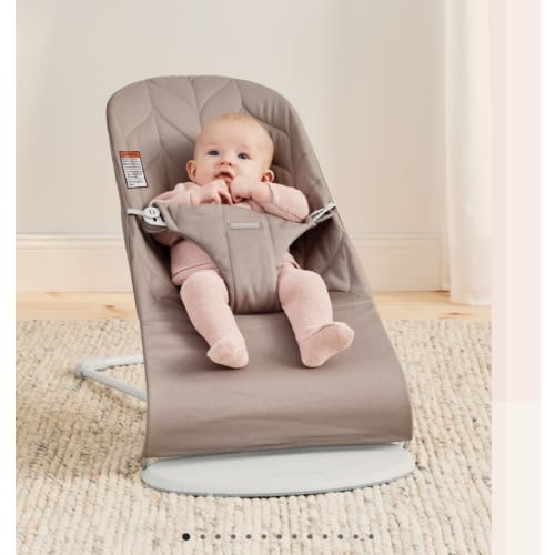BabyBjörn Bouncer Bliss (Sand Gray Petal Quilt)