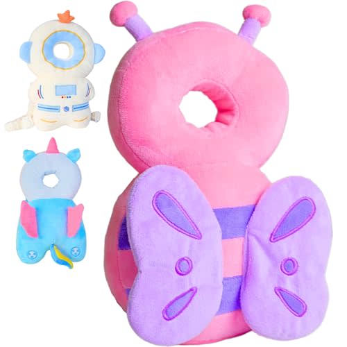 Baby Fall Back Head Protector, Headprotector for Baby Walking Safety Pad Backpack for 0-36 Months Babies Learning Walking Crawling, Head Protection Pad - (Butterfly)
