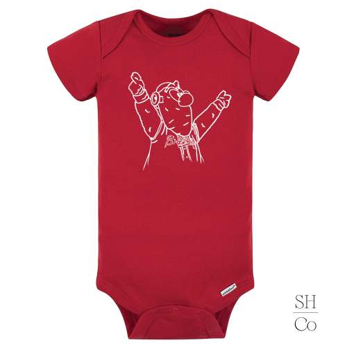 Atlanta Braves Blooper Onesie - Custom Handmade Baby & Toddler Gameday Gear