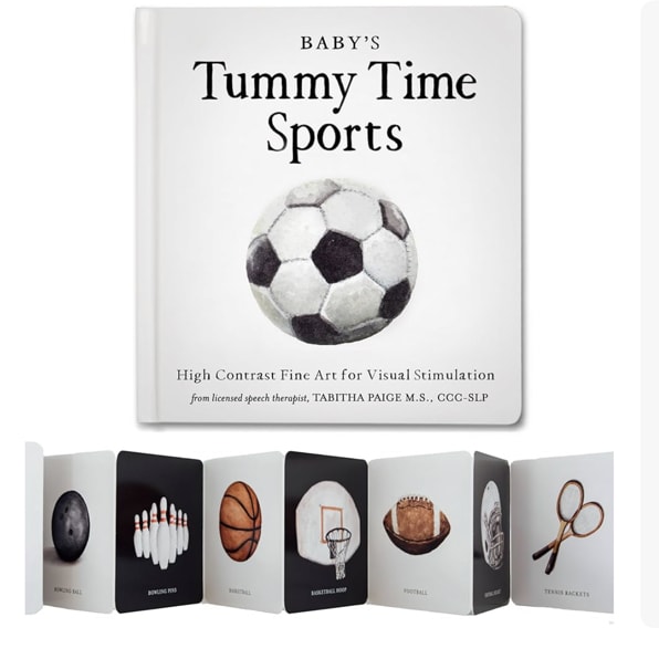 Baby's Tummy Time Sports: High-Contrast Fine Art for Visual Stimulation (Tabitha Paige Children's Book Series)
