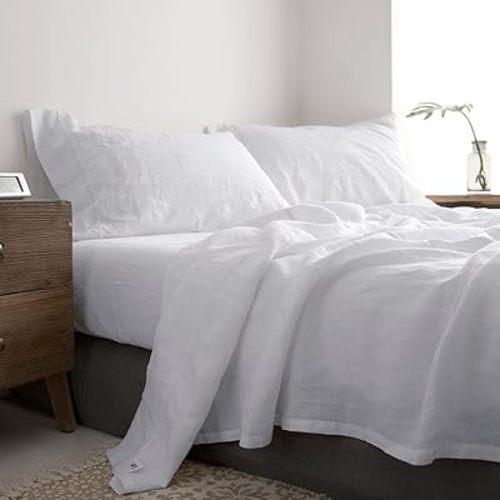 Simple&Opulence | 100% Linen Sheet Set - Twin, White