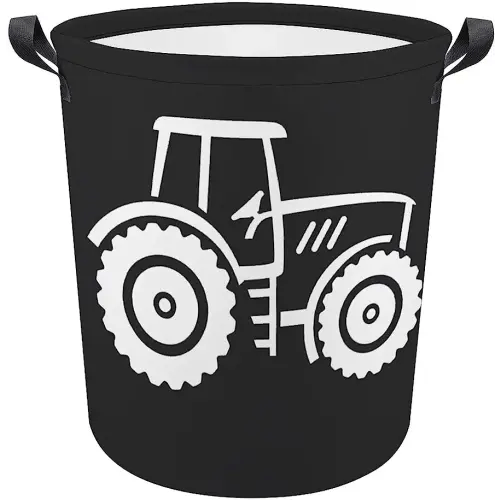 Vintage Tractor Laundry Basket Hamper Bag Dirty Clothes Storage Bin Waterproof Foldable Collapsible Toy Organizer for Office Bedroom Clothes Toys Gift Basket