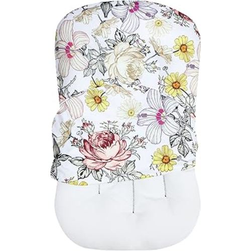 Newborn Lounger Cover for Boys Girls, Soft Snug Fitted Baby Lounger Slipcover, Removable Cover for Infant Lounger Pillow, Floral