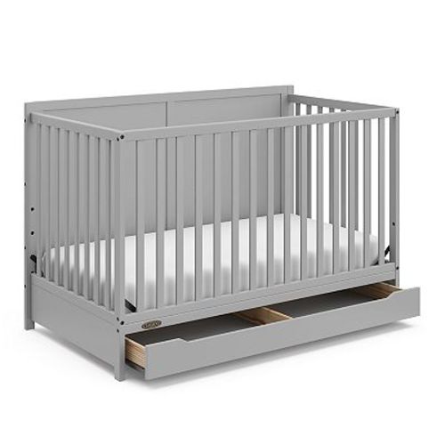 WHITE - Graco Melrose 5-in-1 Convertible Crib with Drawer