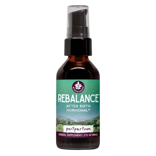 WishGarden Herbs ReBalance After Birth Hormonal - Plant-Based Herbal Supplement with Vitex Berry & Motherwort Supports Healthy Postpartum Hormone Levels and Postnatal Hormone Balance, 2oz