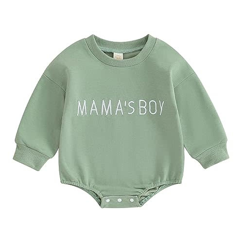 VISGOGO Newborn Infant Baby Boy Girls Oversized Romper Little Dude Sweater Onesie Coming Home Outfit Neutral Clothes