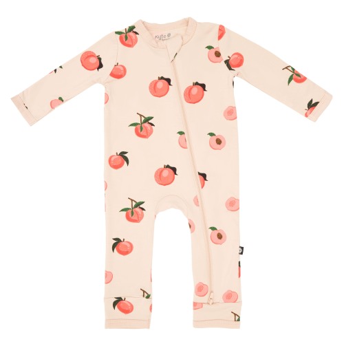 Zippered Romper in Peach 3-6