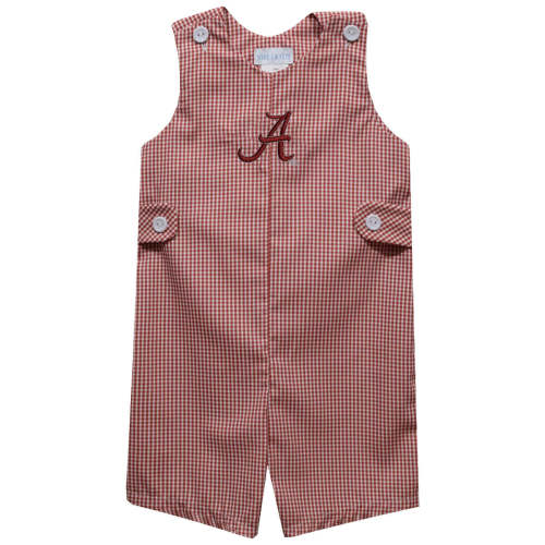Vive la Fete Boys Embroidered Red Gingham Jon Jon - Alabama Crimson Ti – Best Dressed Child