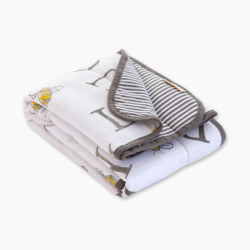 Burt's Bees Baby Reversible Organic Cotton Jersey Knit Blanket - A Bee C