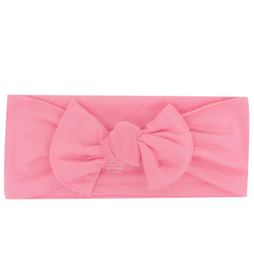 Knotted Bow Headband in Guava