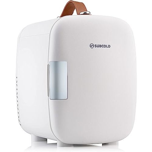 Pro4 Luxury Mini Fridge Cooler 4 Litre / 6 Cans AC & Exclusive USB ECO Power Option | Portable Small Refrigerator For The Office, Bedroom, Car, Travel, Skincare & Cosmetic (White)