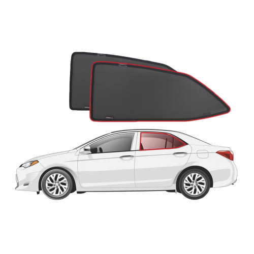 Toyota Corolla Sedan 11th Gen Rear Door Car Window Sun Shades (E170; 2014-2019)