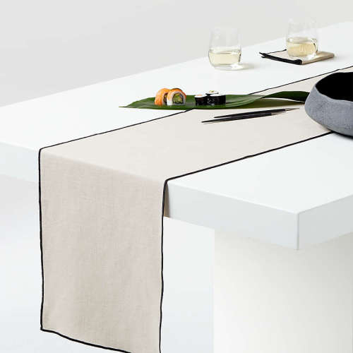 Merrow Stitch 120" Natural Table Runner