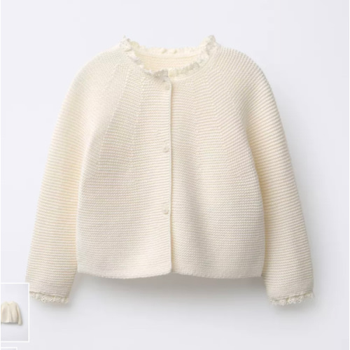 LACE CABLE KNIT CARDIGAN - Ecru | ZARA United States
