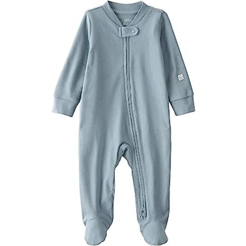 little planet by carter's unisex-baby Sleep and Play made with Organic Cotton, Blue Creek, 6 Months