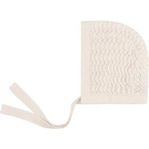 Looms Wave Collection - Knit Pointelle Bonnet, 3 M