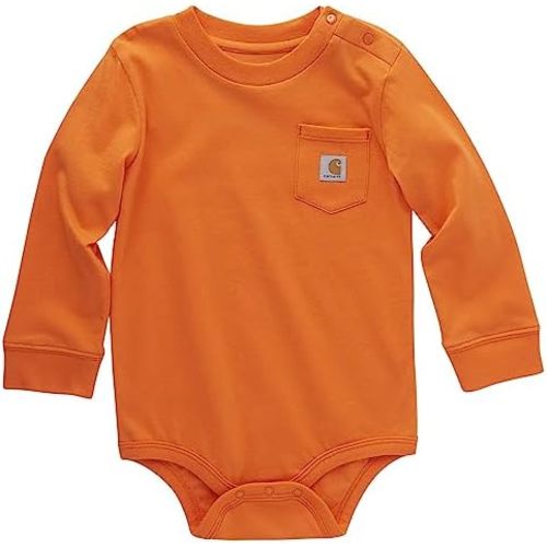 Carhartt Unisex Baby Long-Sleeve Pocket Bodysuit