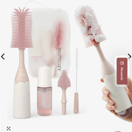 Momcozy Innovative Push-Press Design Bottle Brush Kit