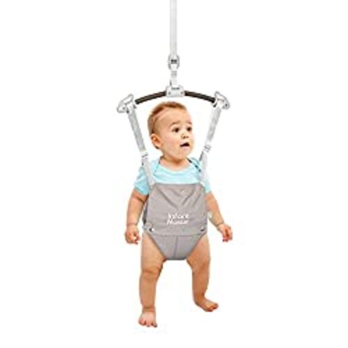 Infant Master Baby Doorway Jumpers, Sturdy Johnny Jumper w/ Adjustable 10.8"-23.6" inches Strap, Soft Baby Johnny Bouncer w/ Seat Bag, Ideal Gift for Infant, Portable and Easy to Use, Grey