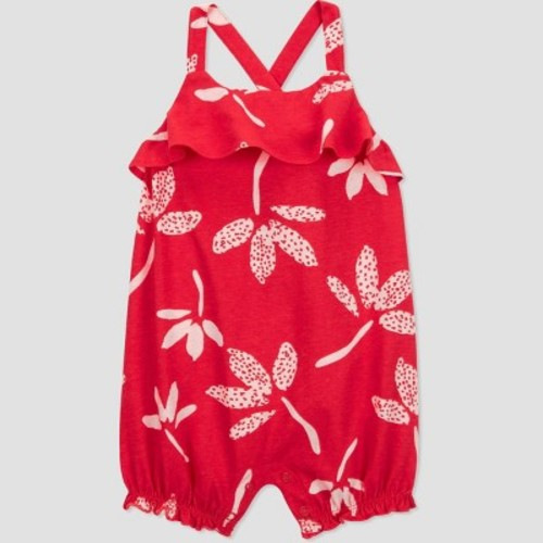 Carter's Just One You®️ Baby Girls' Floral Romper - Red, Size: Newborn