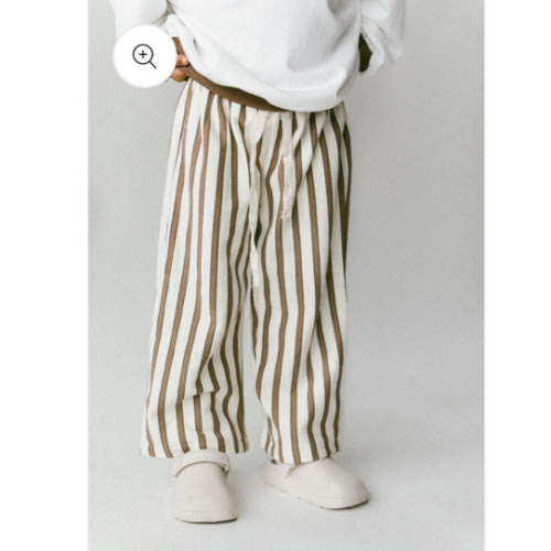 Striped Wide Leg Pant- Pearl & Brown – Fostered Collection