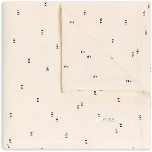 Colored Organics Baby Organic Cotton Swaddle - Infant Receiving Blanket - Bent/Mist + Navy Muslin