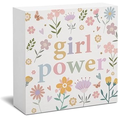 Pink Inspirational Christian Desk Decor, Bible Office Decor for Women Girl, God is Good Wooden Sign for Wall Art Shelf Desk Dorm, 5x5