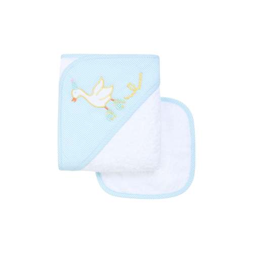 Silly Goose Baby Hooded Towel & Washcloth Set