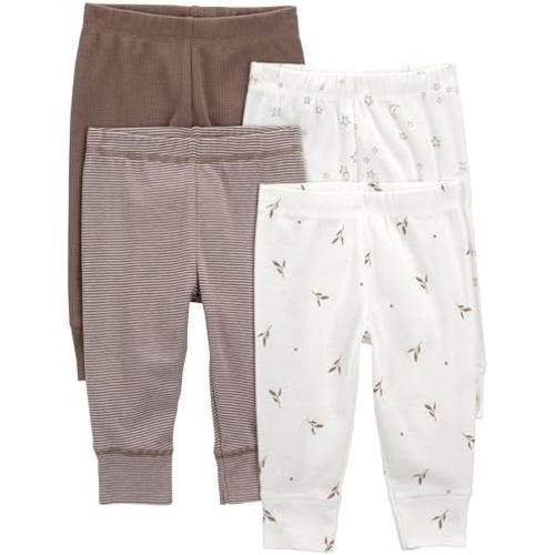 Simple Joys by Carter's Unisex Baby 4-Pack Neutral Pant