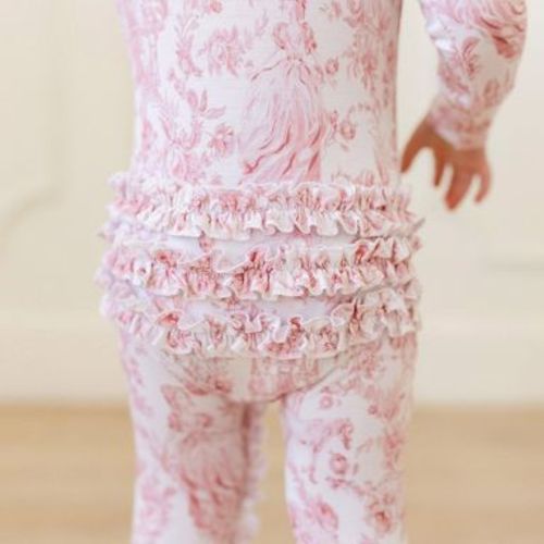 Infant Antoinette Footie Ruffled Zippered One Piece - Posh Peanut
