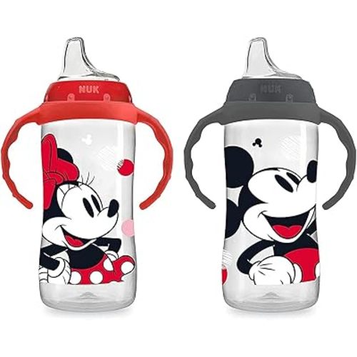 NUK Learner Cup, 10 Ounce, 2 Pack, Disney, Mickey & Minnie