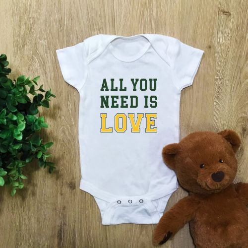 All You Need Is Love Baby Bodysuit, 3-6M short sleeve