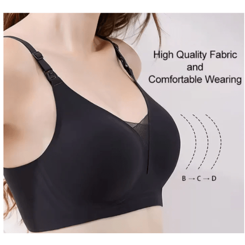 Ella - Mesh Second Skin Nursing Bra (Noir) – Sweat and Milk LLC