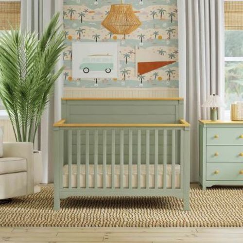 eLite Shea 4-in-1 Convertible Crib Light Sage