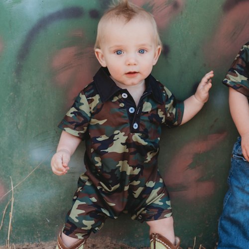 Camo Print Romper Baby (0-18M)