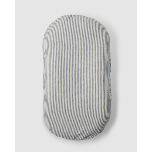 Linen Social Baby Lounger (Marine Striped)
