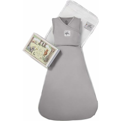 The Ollie World Alphie Sleep Pouch, Made from Custom Patented Moisture-Wicking Fabric, 2-Way Zipper, Sleep Sack, Wearable Blanket, Swaddle Transition, 4-12 Months (Stone, Owl (12-25 lbs))
