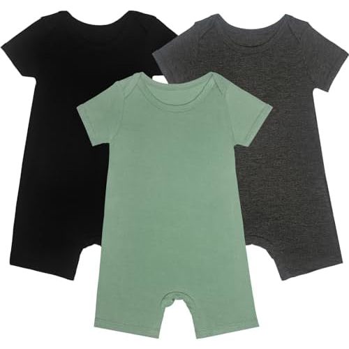 Baby Rompers Short Sleeve with Snap Closure Infant Clothes