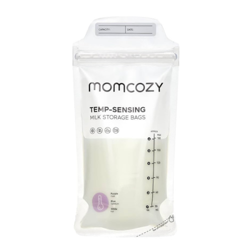 Momcozy Breastmilk Storing Bags, Temp-Sensing Discoloration Milk Storing Bags for Breastfeeding, Disposable Milk Storage Bag with 6 Ounce Self Standing, No-Leak Milk Freezer Storage Pouches, 120pcs