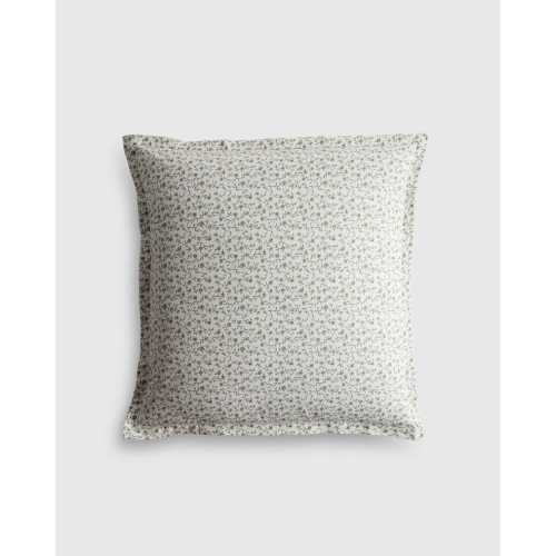 Classic Organic Percale Floral Euro Sham in Green Florette