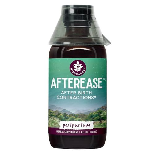 WishGarden Herbs AfterEase for After Birth Contractions - All-Natural Herbal Supplement with Cramp Bark & Black Haw Bark Soothes Afterbirth Contractions & Uterine Cramping, Postpartum Essentials, 4oz