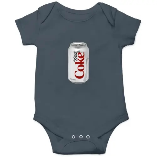 Diet Cola Coke Onesies Kids's Short Sleeve Onesie 12M Vintage Navy sold by Saga | SKU 518089425 | Printerval