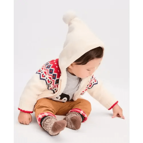 Baby Holiday Sweater Zip Up Hoodie | Hanna Andersson