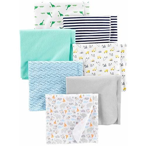 Simple Joys by Carter's Unisex Babies' Flannel Receiving Blankets, Pack of 7
